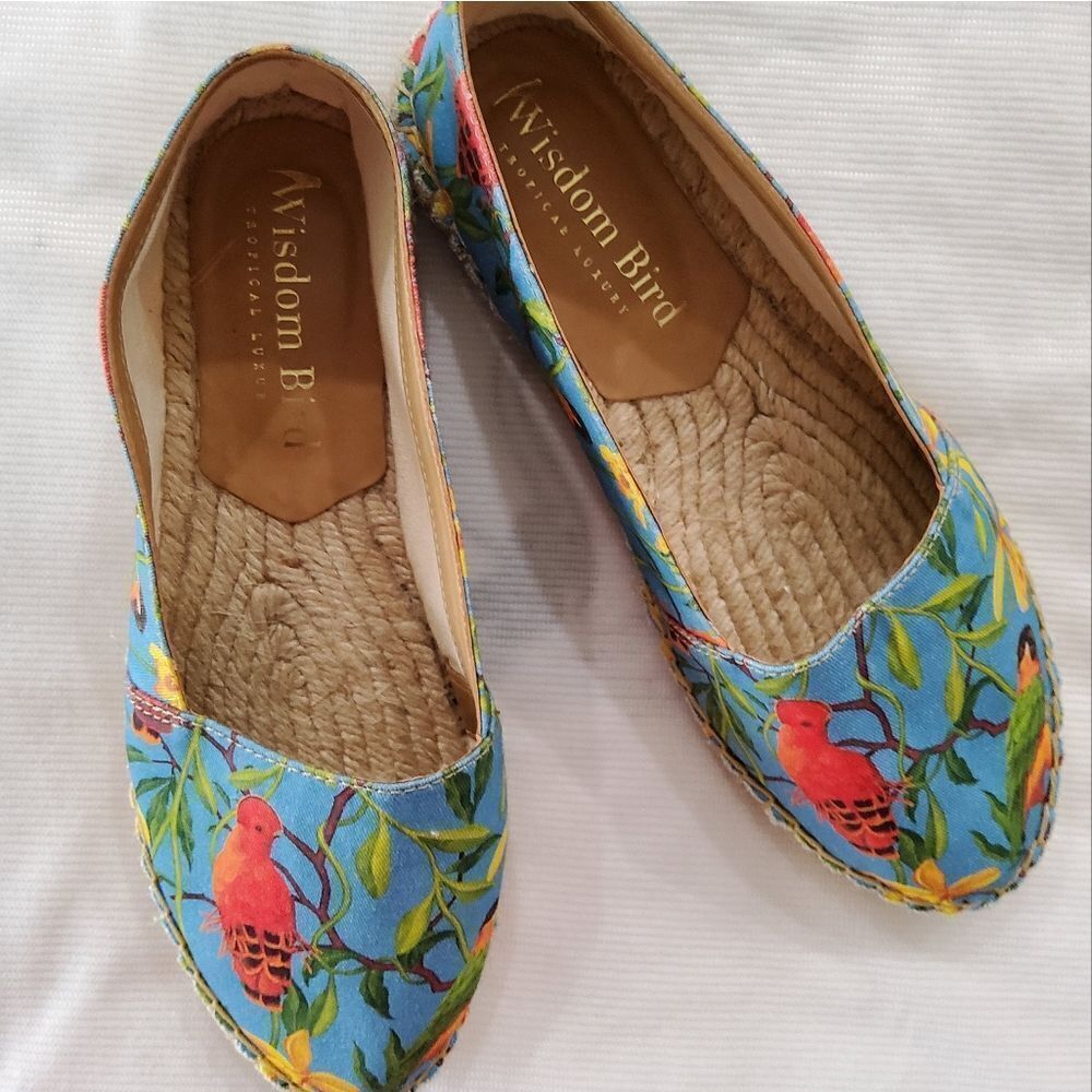 Wisdom Bird Tropical Luxury Women's Tienda Espadrilles Size 38/7,5
